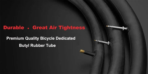 Two Pack 700C Road Bike Inner Tubes 35 to 43 Millimeters With 48 Millimeter Schrader Valve Durable Butyl Rubber