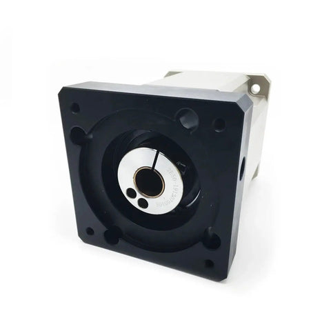 Heavy Duty NEMA34 Motor Reducer Paired With Precision Planetary Gearbox and Helical Build, front view showing detailed design.