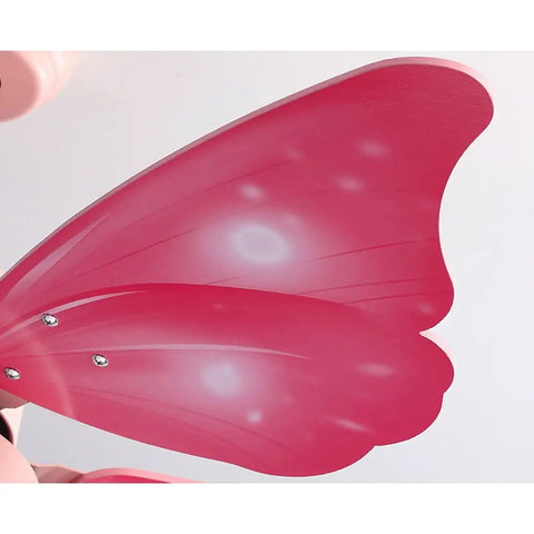 Quiet Ceiling Fan With Built In Light And Remote Control Energy Saving Air Circulator Living Room Bedroom Decor smooth pink blade detail
