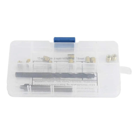 12 Piece M4x0.7 Thread Repair Kit With Self Thread Inserts Drill And Installation Tool for Automotive Appliances Electronics