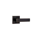 Utica Interior Door Lever Set, Privacy Function, 6 Pack, Easy Install, DIY Friendly Levers shown in matte black finish.