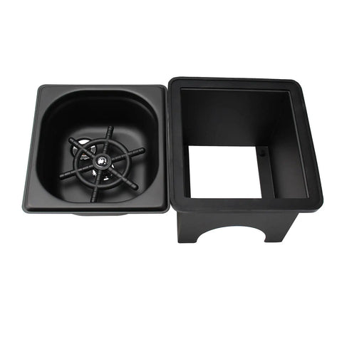 Pitcher Rinser With Base for Countertop, Matte Black Stainless Steel Glass Rinser Cup Washer With Side Spray top view