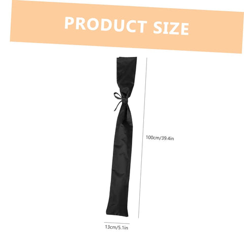 Protective Black Cotton Cloth Japanese Carrying Bag For Safe Transport And Display, 39.37 Inch By 5.11 Inch Storage Pouch shown vertically