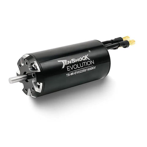 Top Shelf 6 Pole Brushless Motor With Slick CNC Aluminum Casing And Heavy Gauge Copper Windings For Serious Racing Builds Featuring Raw Neodymium Magnets And Killer 2150 KV Response in sleek black finish and compact design.
