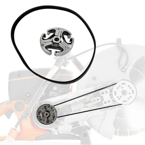 Drive Belt And Clutch Assembly Kit 544908406 503744406 with saw diagram