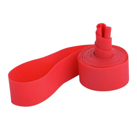 Two Piece Puncture Proof Bike Tire Liner Kit For Road And Mountain Tires, red 24 inch rim strips, tube protector, lightweight durable
