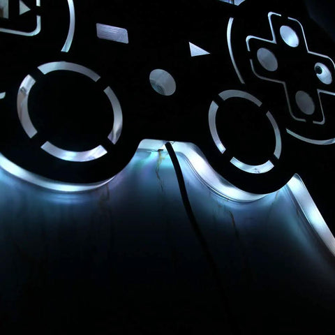 Close-up of Gamer Neon Sign With 7 Color Changing Mirror LED Backlight Design Luminous Wall Sign For Game Room Decor