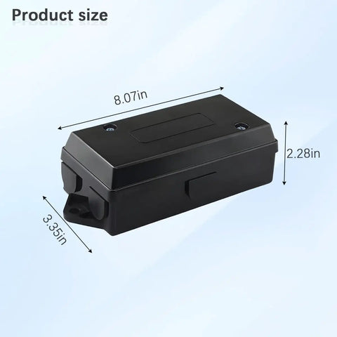 Top Shelf 7 Pin Trailer Junction Box Featuring Plug And Play Wiring With Road Ready Weatherproof Housing, 8.07x3.35x2.28 inches, black polymer.