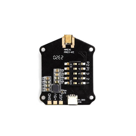 High Power 1.2G 800mW FPV VTX with mic, Betaflight ready for racing drones, components visible on circuit board
