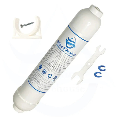 Inline Refrigerator Water Filter With Lead And Scale Protection, 1500 Gallon Capacity, Speed Fit Connect, accessories included