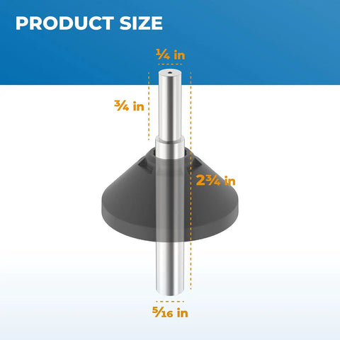 Centering Cone For Routers DNP617 Fits Fixed Base Compact Subbase With One Quarter Inch Collet showing dimensions in inches