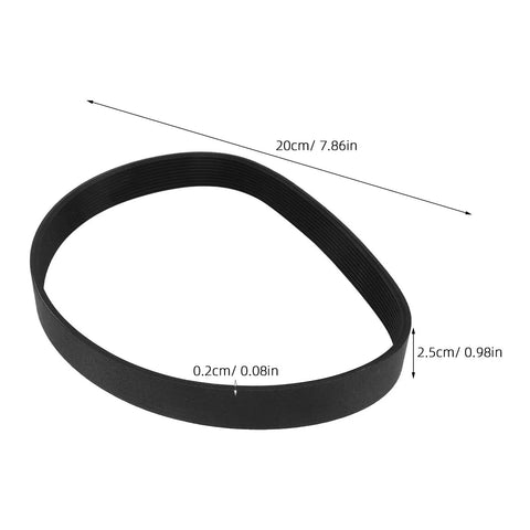 Heavy Duty Black Rubber Lawn Tractor Ground Drive Belt Replacement for Most Major Lawn Mowers, Easy Install, No Fuss, Durable Drive Belt for Reliable Power Transmission and Smooth Operation, 20cm x 2.5cm