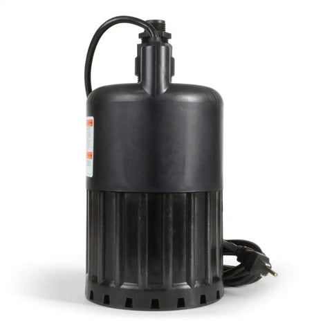 Submersible Utility Pump For Home Flooding And Basement Drainage, 115V PSC Motor, Continuous Duty, Energy Efficient Sump Pump, Black