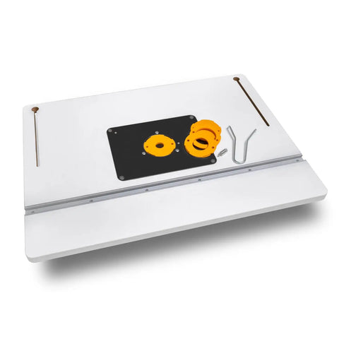 24 By 32 Inch Benchtop Router Table With Insert Plate, Laminated MDF Surface, Reducer Rings, Leveling Hardware And Starting Pin