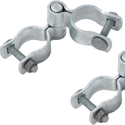 Two Pack Galvanized Steel Chain Link Fence Gate Hinge Kit For 1-3/8 Inch Gate Frames And 2-3/8 Inch Posts, Heavy Duty Hinges