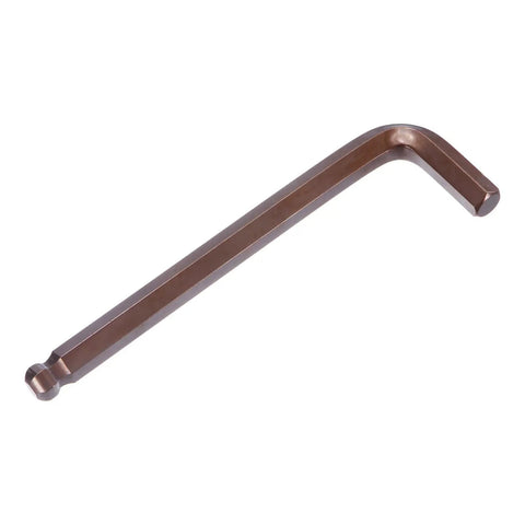 Ball End Hex Key Wrench 17mm Long Arm L Shape S2 Steel Red Pro Grade Must Have Metric Wrench For Home Repair Heavy Duty Tool With Short And Long Arm For Tight Spaces Rust Resistant And Ultra Durable, angled view