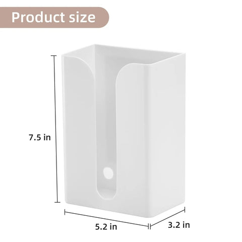 Hecka Rugged Magnetic Dryer Sheet Holder For Laundry Room with dimensions 5.2 x 3.2 x 7.5 inches in durable white plastic.