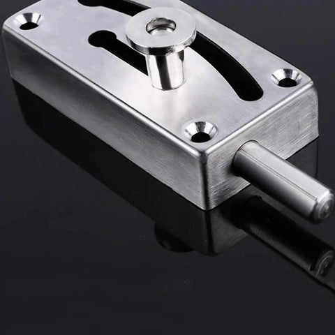 Real Deal Stainless Steel Door Security Chain With Deadbolt Stops showing secure metal latch for apartment use, ideal for two inch openings.