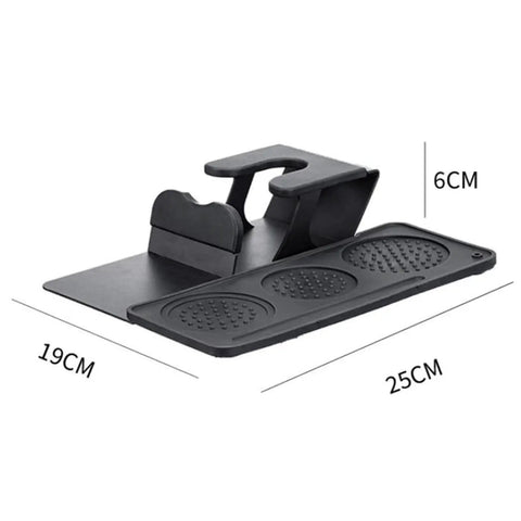 Daily Driver Barista Coffee Accessories Set Featuring Calibrated Spring Tamper Stirring Needle And Distribution Tool For Truly Smooth Espresso Pulls At Home, black espresso tool holder, size 25cm x 19cm x 6cm.
