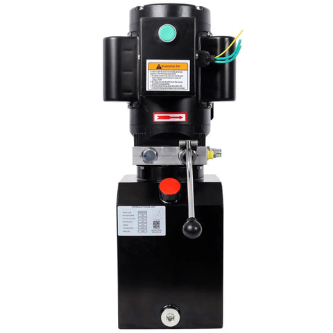 Heavy Duty Hydraulic Power Unit For 2 Post And 4 Post Car Lifts AC 220V Single Phase Workhorse Pump with 6 quart black tank