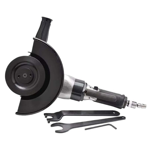 Heavy Duty Pneumatic Angle Grinder Built For Super Tough Grinding And Polishing Projects On Steel Or Aluminum, includes wrenches.