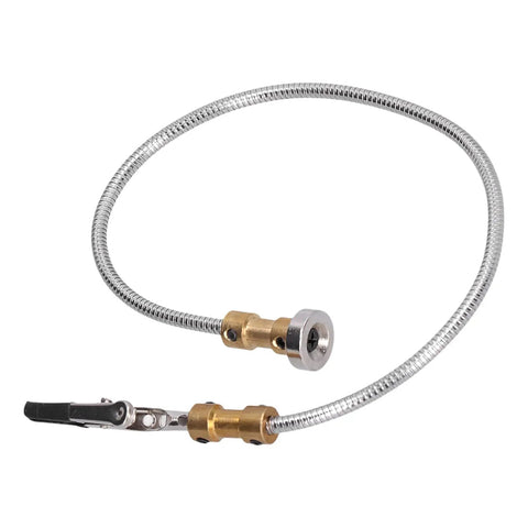 Flexible bracket of Magnetic Welding Helping Hands Clamp, alloy steel arm and photo clip, shown against white background.