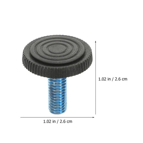 30 Pc Adjustable M8 Threaded Furniture Leveling Feet for Tables and Cabinets, Heavy Duty Black ABS and Iron, 1.02 in
