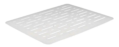 Enhanced Microbal Sink Mat Small White Kitchen Protector Cushions Breakable Dishes Keeps Sink Dry With Raised Feet And Keeps Beneath Space Clean Durable Non Slip Design Prevents Slips While Keeping Items Safe, small white mat with slots and raised feet