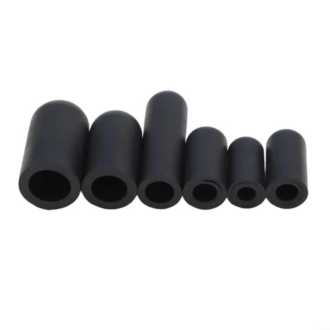 Bulk 100 Pack Rubber Vacuum Cap Kit for Cars, Hose End Seals to Stop Leaks in Carburetor Lines, various sizes shown