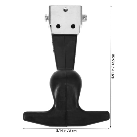 Shockproof Rubber T Handle Draw Latch With 304 Stainless Steel Lock front view with dimensions for tool boxes and enclosures