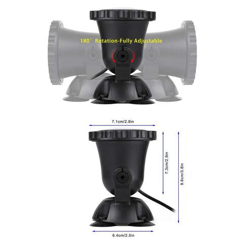 Pond Lights Color Changing Underwater RGB Lit Spotlight Kit IP68 Waterproof Submersible Fountain Lights with 180° rotation