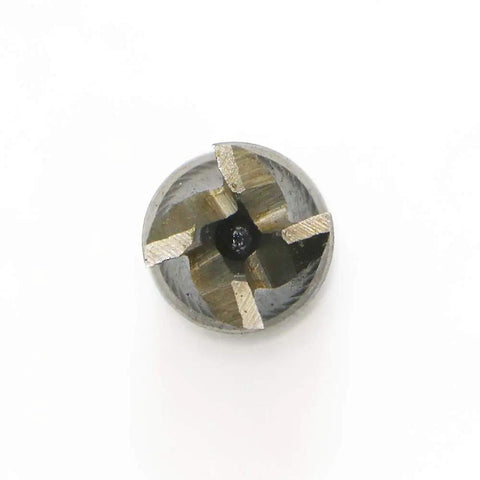 Top view of Beast End Mill Cutter For CNC Milling Three Eighths Inch Cutting Diameter, Four Flute Bit For Wood, Aluminum, Steel