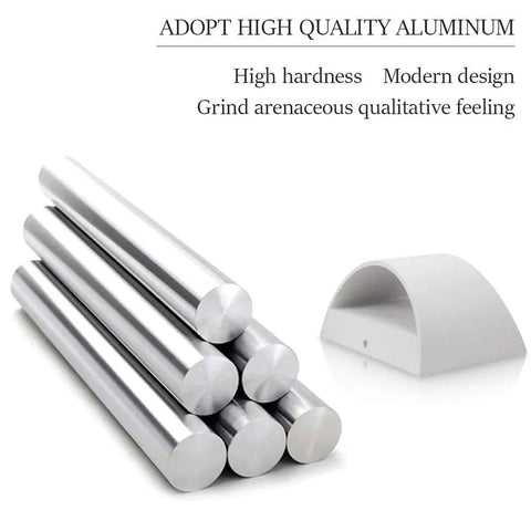 High-quality aluminum rods beside Aluminum Modern Indoor LED Wall Sconce Up And Down Mount Light, white finish, 3000K warm white.