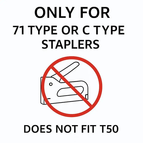 Image showing compatibility details for Kickass 22 Gauge Three Eighth Crown Chisel Point Upholstery Staples with stapler types.