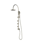 Riviera Shower System With 8-Inch Rain Showerhead, Three Body Sprays, Five-Function Hand Shower, Brushed Nickel Finish