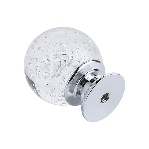 Kick Up Your Kitchen Vibe With Premium Transparent K9 Crystal Cabinet Knobs Set Of 10 Round Glass Bubbles For Drawers And Dressers Sleek smooth 30mm glass bubble knob with zinc alloy base.