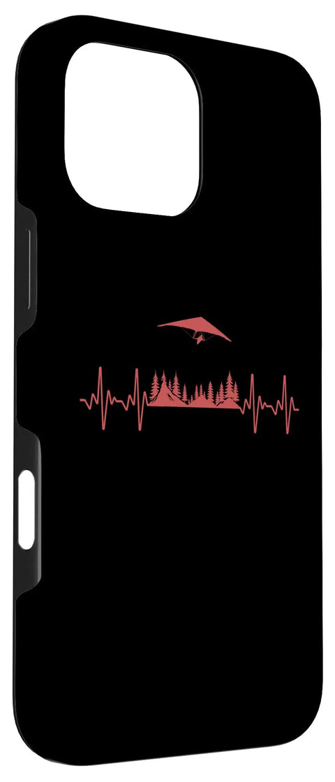 Funny Hang Glider Art Phone Case For 16 Pro Max Lovers Men Women Hang Glide Design Youth Gift Cute Flight Sails Graphic Protective Cover Slim Durable Case For Hang Gliding Fans And Instructors