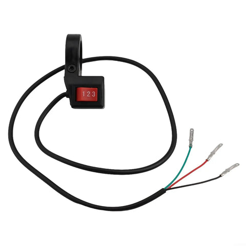 Sick 22Mm Motorcycle Handlebar Switch With Crisp 3-Speed Gear Shifter For Dirt Bikes Scooters And E-Bike Fits Standard 7/8 Inch Bars In Sleek Black Or Bold Red Colors To Lube Your Rides Smooth As Always. black ABS 3-speed handlebar switch with wired leads