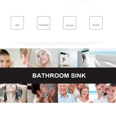 Top Shelf Rectangular Vessel Sink For Above Counter Bathroom Vanity Heavy Duty Ceramic Basin Sleek Matte Black Finish with images of bathroom scenes.