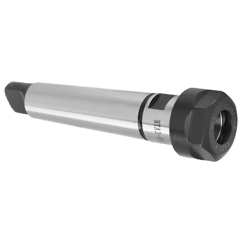 Morse Taper Collet Chuck Holder MT3 for CNC Milling heavy duty carbon steel, side view showing ER32 compatibility.