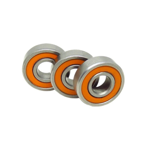 10 Piece Set Of 5 By 13 By 4 Hybrid Ceramic Bearings ABEC7 With 2RS Seals, orange seal and steel outer, for RC Cars S695C