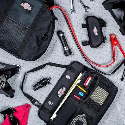 Auto Boss Cable Bag for Jumper Cables and Cords with 600 Denier Ripstop Water Resistant Fabric and Handy Carry Handles, Car Organizer