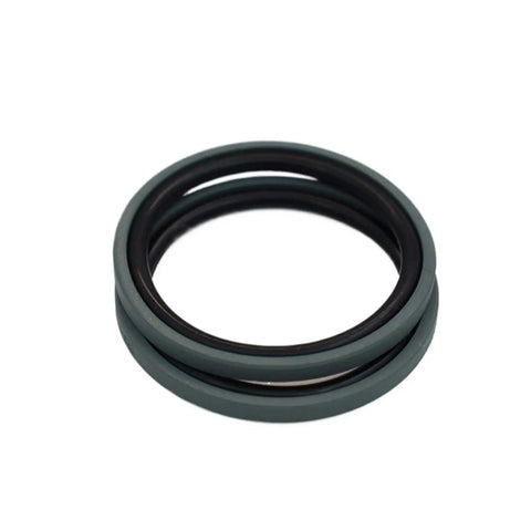 Piston Rod Seal Kit With PTFE Copper Powder Seal And NBR O-Ring, side view of rotary seal assembly, for machinery hydraulics.