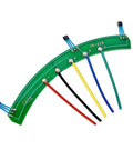 Dead Simple Electric Bike Motor Controller Board With 215 Hall Sensor Replacement Kit, curved PCB with colored wires.