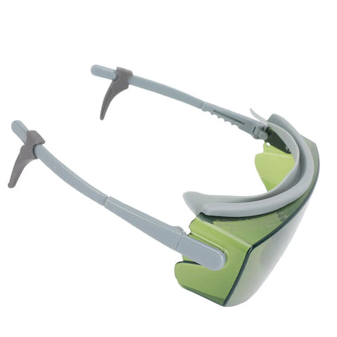 Heavy Duty Laser Safety Glasses With Flexible Arms For Lab Work And Welding Projects Kicking Harsh Uv Rays To The Curb While Shielding Eyes From Bright Blue Light side view