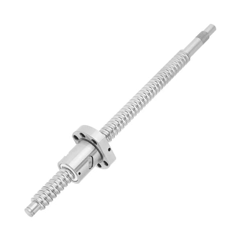 SFU1605 300mm Rolled Ballscrew Ballnut with Anti-Backlash design, showcasing smooth shaft for CNC and DIY projects.