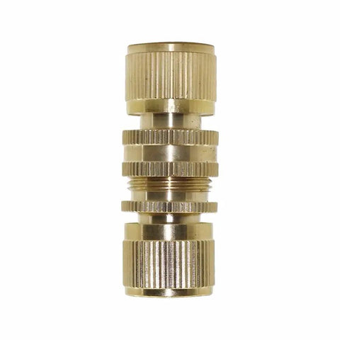 Hose Connector Adapter Kit With Copper Quick Connects For Three Quarter Inch Internal And External Threads Garden Irrigation And Car Wash Pipe Fittings 10 Pack, brass connector close-up