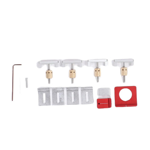 Solid Build Adjustable Aluminum Router Template With Dual Scale Guide Rail For Smooth Curves And Dead Nuts Precise Edge Trimming On Every Woodworking Job components set including clamps and guides