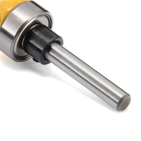 One Quarter Inch Shank Flush Trim Router Bit With Bearing For Hinge Mortising, Three Quarters Inch Cutting Diameter, Steel Body