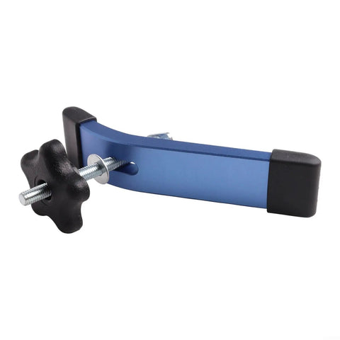 Rock Solid 2-Pack T-Slot Clamps With M8 Hold Down and Slide Tracks Plus Anodized Aluminum Lever Handle for woodworking, close-up view.